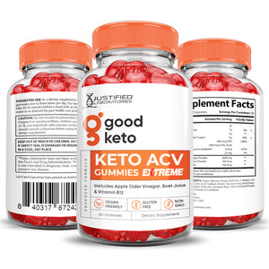 All sides of the bottle of 2 x Stronger Good Keto ACV Gummies Extreme 2000mg