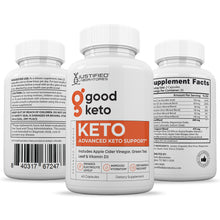 Load image into Gallery viewer, All sides of bottle of the Good Keto ACV Pills 1275MG