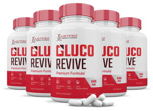 5 Bottles Glucorevive Premium Formula 688 MG