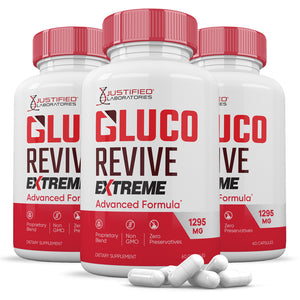 3 Bottles Glucorevive Extreme Formula 1295MG