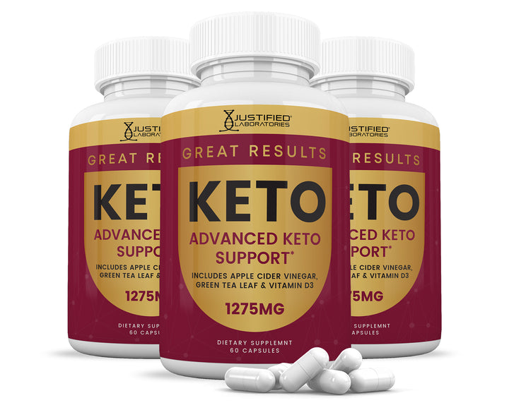 3 bottles of Great Results Keto ACV Pills 1275MG