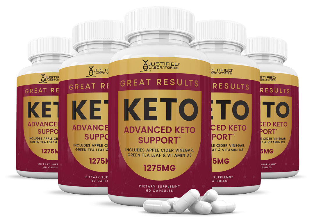 5 bottles of Great Results Keto ACV Pills 1275MG
