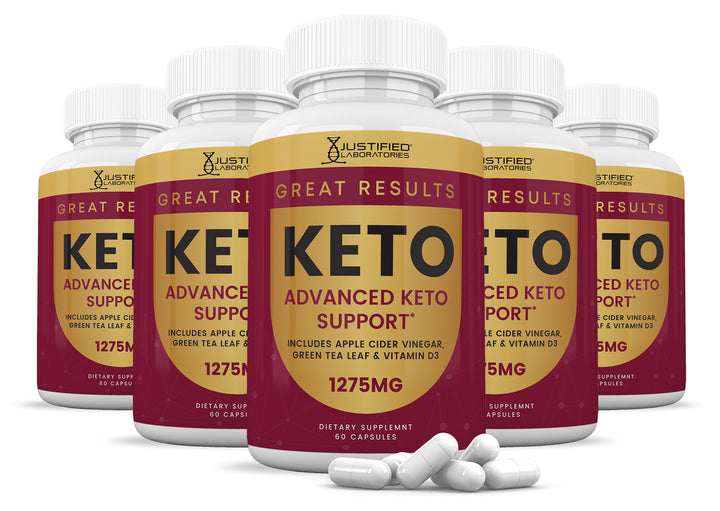 5 bottles of Great Results Keto ACV Pills 1275MG