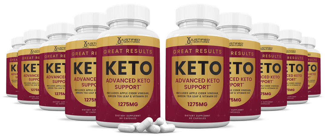 10 bottles of Great Results Keto ACV Pills 1275MG