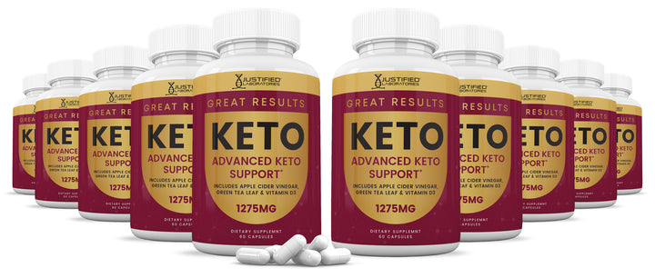 10 bottles of Great Results Keto ACV Pills 1275MG