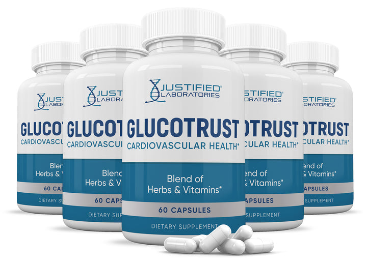 5 bottles of Glucotrust Premium Formula 688MG