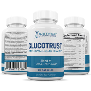All sides of bottle of the Glucotrust Premium Formula 688MG