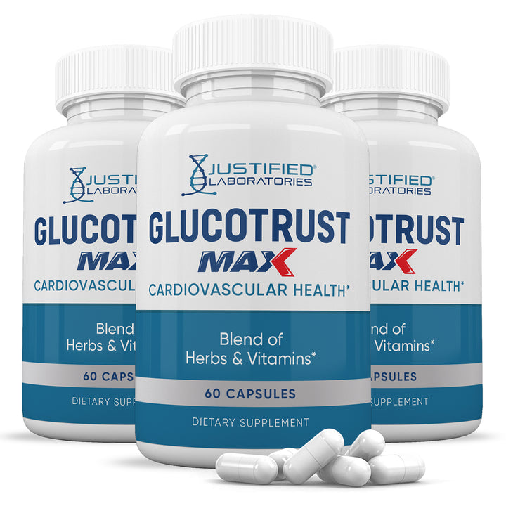 3 bottles of Glucotrust Max Advanced Formula 1295MG'