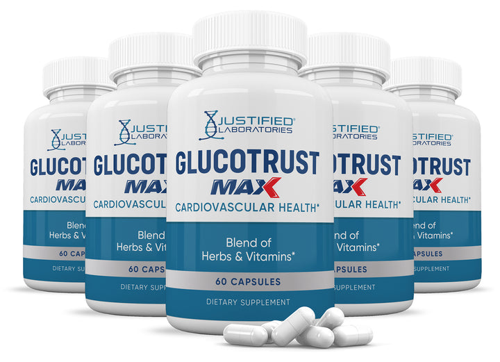 5 bottles of Glucotrust Max Advanced Formula 1295MG