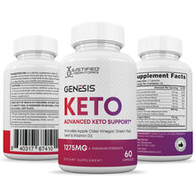 Load image into Gallery viewer, All sides of the bottle of Genesis Keto ACV Pills