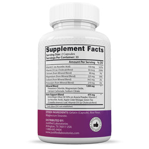 Supplement Facts of Genesis Keto ACV Max Pills 1675MG