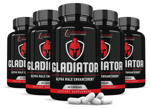 5 bottles of Gladiator Alpha Men's Health Supplement 1484mg