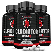 Load image into Gallery viewer, 3 bottles of Gladiator Alpha Max Men’s Health Supplement 1600MG