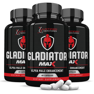 3 bottles of Gladiator Alpha Max Men’s Health Supplement 1600MG