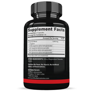 Supplement Facts of Gladiator Alpha Max Men’s Health Supplement 1600MG