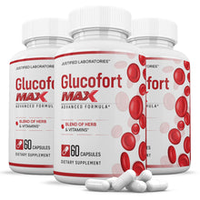 Load image into Gallery viewer, 3 bottles of Glucofort Max Advanced Formula 1295MG
