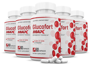 5 bottles of Glucofort Max Advanced Formula 1295MG