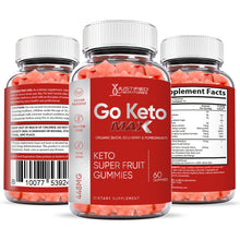 Afbeelding in Gallery-weergave laden, all sides of the bottle of  Go Keto Max Super Fruit Gummies