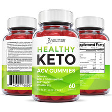 Cargar imagen en el visor de la Galería, all sides of the bottle of Healthy Keto ACV Gummies 
