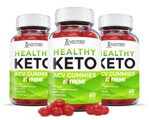 3 bottles of 2 x Stronger Healthy Keto ACV Extreme Gummies 2000mg