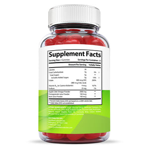 Supplement Facts of 2 x Stronger Healthy Keto ACV Extreme Gummies 2000mg
