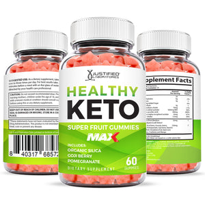 all side of the bottle of Healthy Keto Max Gummies