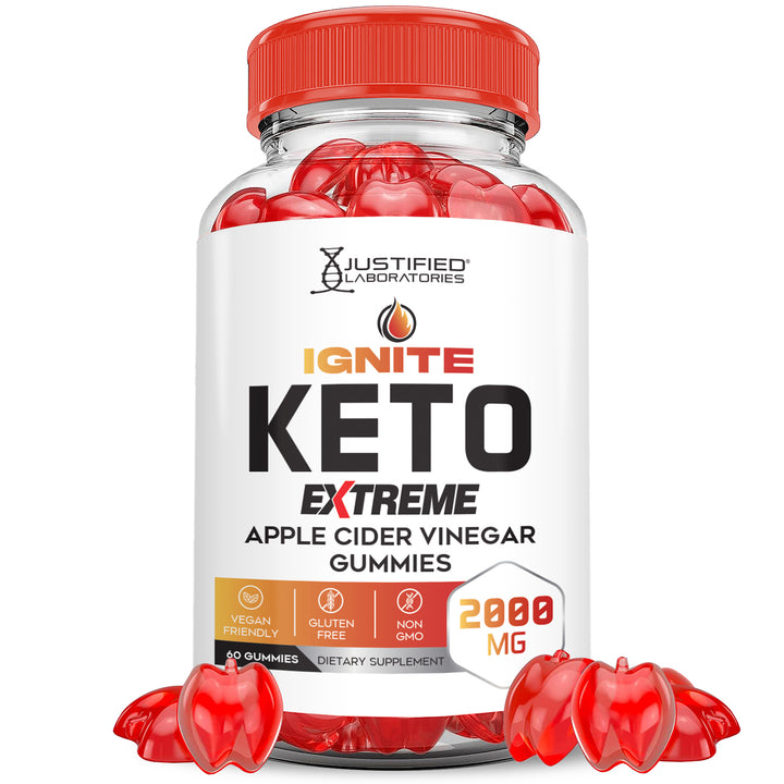 2 x Stronger Ignite Keto ACV Gummies Extreme 2000mg