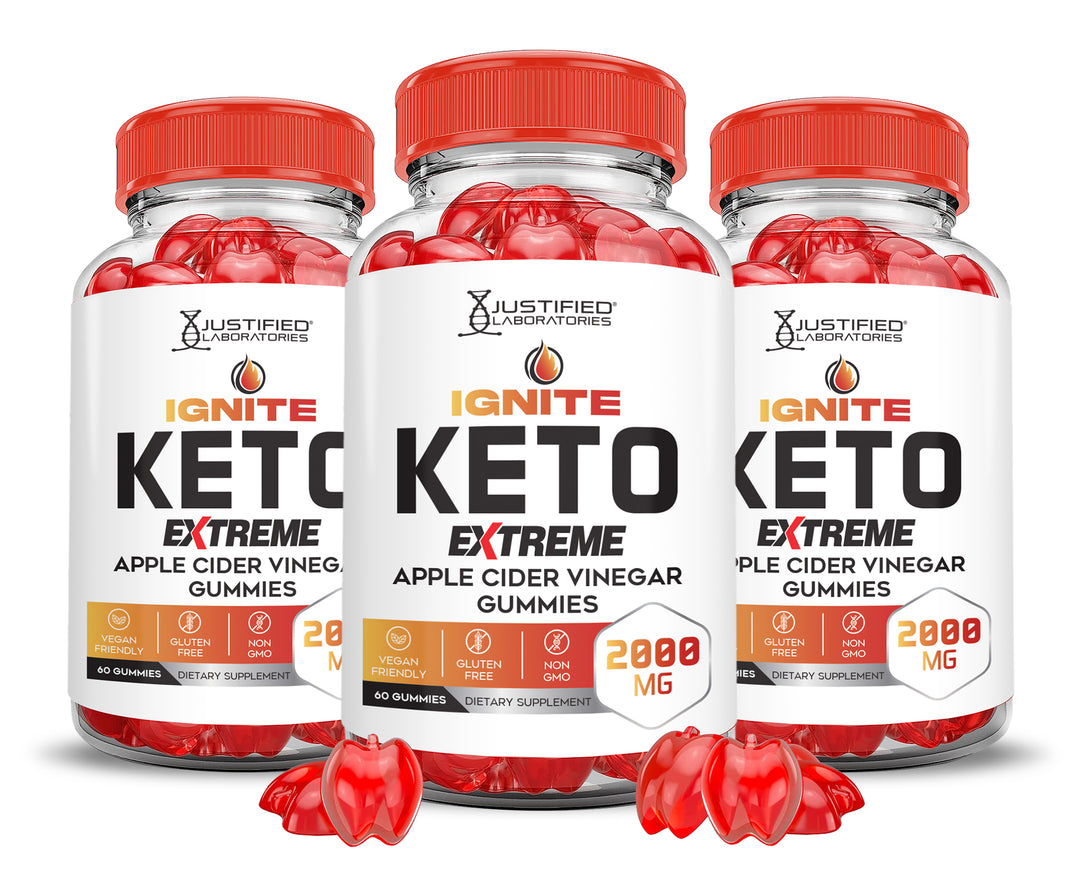 2 x Stronger Ignite Keto ACV Gummies Extreme 2000mg