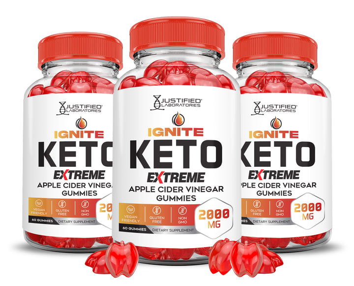 2 x Stronger Ignite Keto ACV Gummies Extreme 2000mg