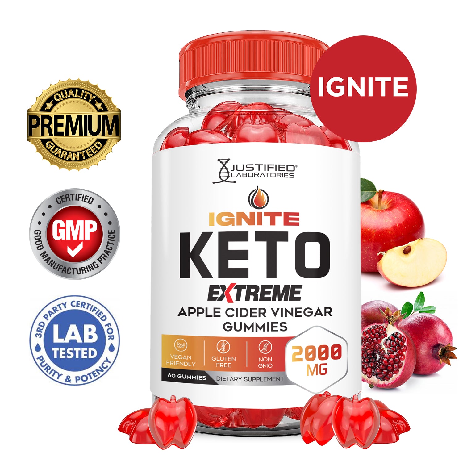 2 x Stronger Ignite Keto ACV Gummies Extreme 2000mg