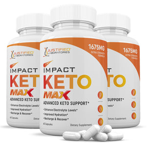 3 bottles of Impact ACV Max Pills 1675MG
