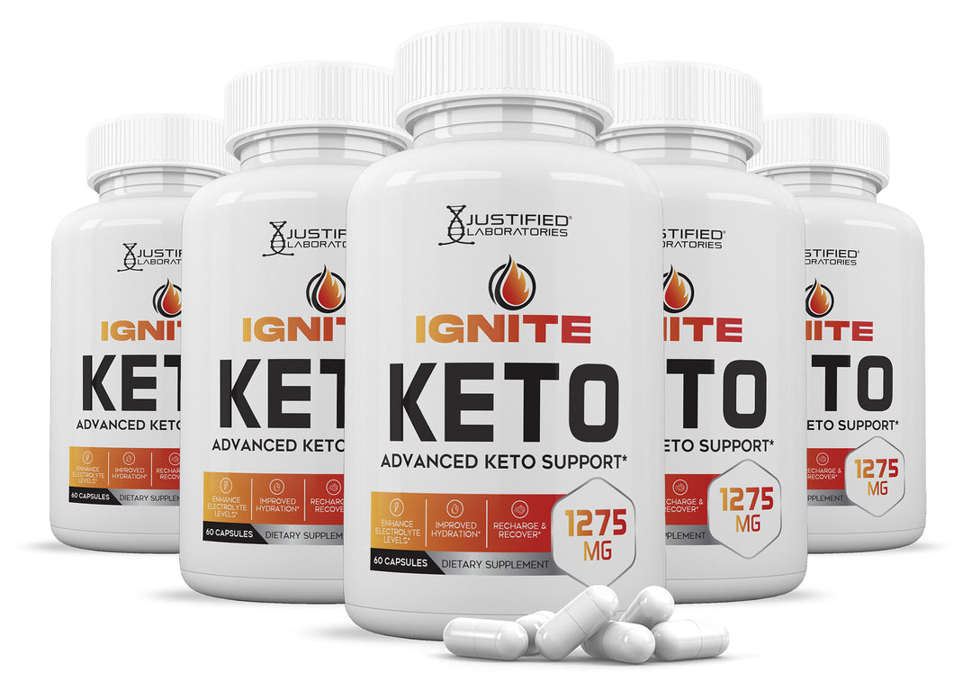 5 bottles of Ignite Keto ACV Pills 1275MG