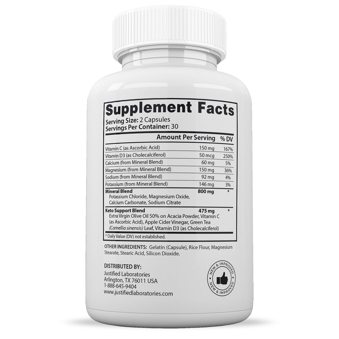 supplement facts of Ignite Keto ACV Pills 1275MG