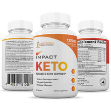 Load image into Gallery viewer, All sides of bottle of the Impact Keto ACV Pills 1275MG