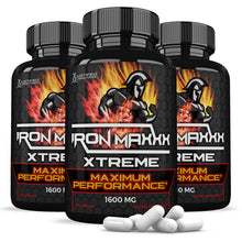 Load image into Gallery viewer, 3 bottles of Iron Maxxx Xtreme Men’s Health Supplement 1600mg