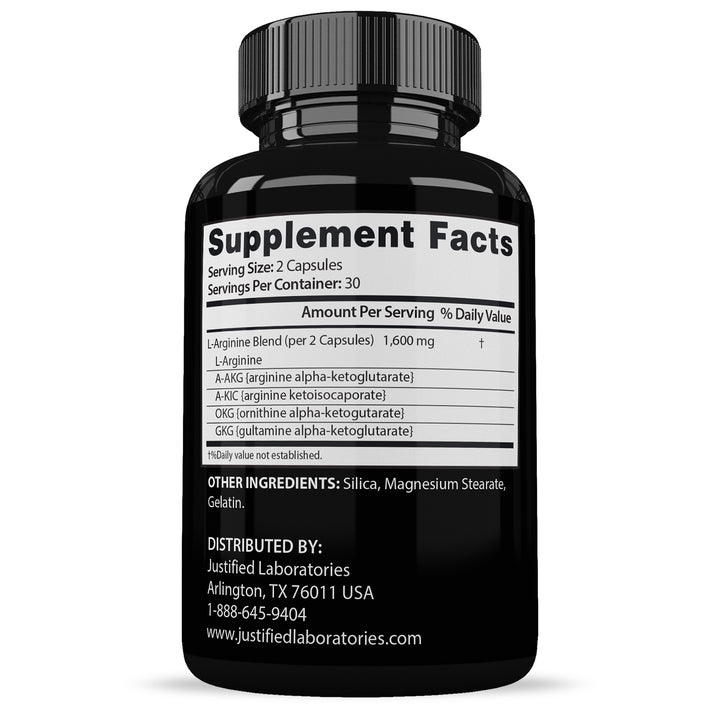 Supplement Facts of Iron Maxxx Xtreme Men’s Health Supplement 1600mg