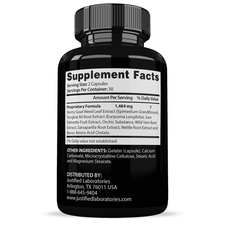 Supplement Facts of Iron Maxxx Men’s Health Supplement 1484mg
