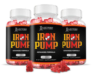 3 bottles Iron Pump Men's Health Gummies 310MG