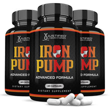 Cargar imagen en el visor de la Galería, 3 bottles of Iron Pump Men&#39;s Health Advanced Formula 1484mg