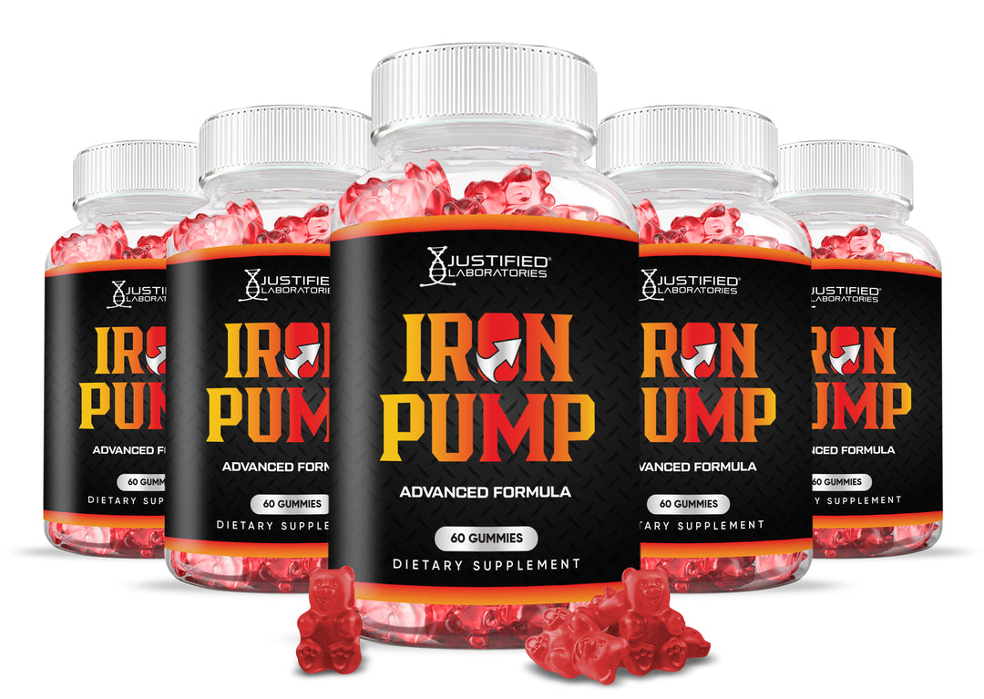 5 bottles Iron Pump Men's Health Gummies 310MG