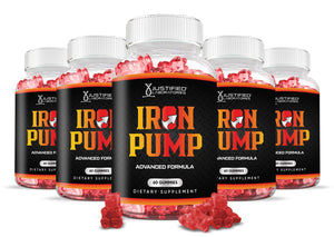 5 bottles Iron Pump Men's Health Gummies 310MG