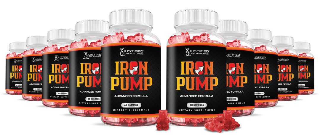 10 bottles Iron Pump Men's Health Gummies 310MG