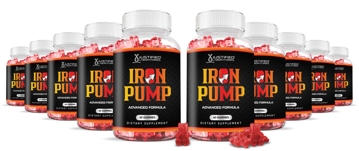 10 bottles Iron Pump Men's Health Gummies 310MG