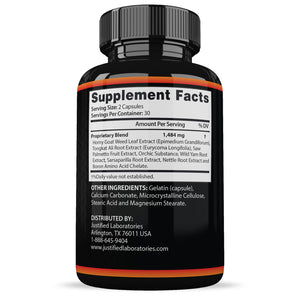 Supplement facts of Iron Pump Men's Health Advanced Formula 1484mg