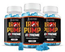 Carica l&#39;immagine nel visualizzatore di Gallery, 3 bottles Iron Pump Extreme Men&#39;s Health Gummies 1393MG