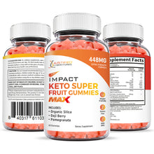 Load image into Gallery viewer, all sides of the bottle of Impact Keto Max Gummies