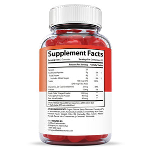 supplement facts of Impact Keto ACV Gummies
