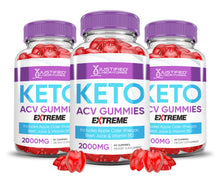 Cargar imagen en el visor de la Galería, 3 bottles of 2 x Stronger Keto ACV Gummies Extreme 2000mg