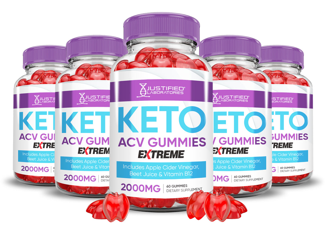 5 bottles of 2 x Stronger Keto ACV Gummies Extreme 2000mg