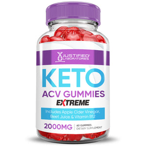 Front facing image of 2 x Stronger Keto ACV Gummies Extreme 2000mg